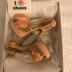 Charlotte Olympia CrepedeChine Organza Blush Heels